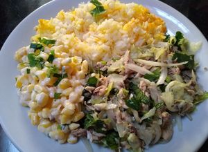 Una foto de Ensalada de jurel para almuerzo 👌🏼