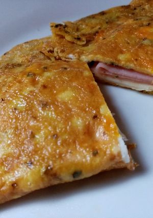 Una foto de Omelette de jamón y queso