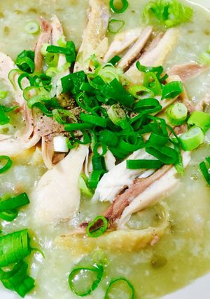 Hình của món Cháo gà đậu xanh mời anh mời chị 😄.