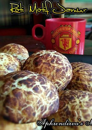 Foto resep Roti Motif Jamur 🍞🍄 (no ulen & eggless)