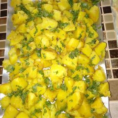 A picture of Potatoes wedges#4weeks challenge.