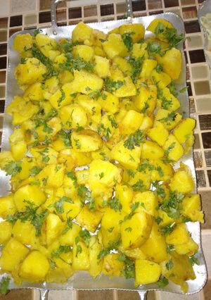 A picture of Potatoes wedges#4weeks challenge.
