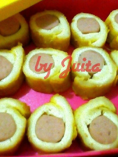 Foto resep Roti gulung isi sosis dan keju