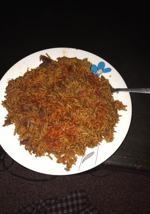A picture of Pilau (Pilaf in Central Asia).