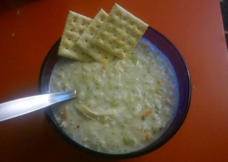 Simple Way to Make Speedy creamy chicken rice soup