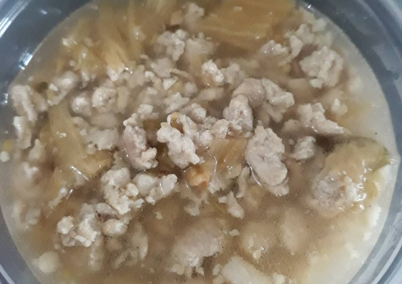 Babi/Sapi Cincang Tongcai Kuah