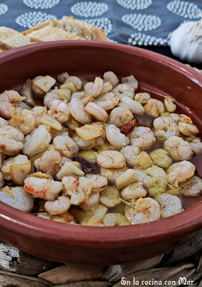 Una foto de Gambas al ajillo