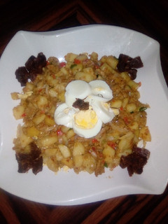 A picture of Potatoes omelette#2020food.