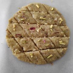 Kaju - Kesar - Pistachio Katli 😊 A picture of Kaju - Kesar - Pistachio Katli 😊.
