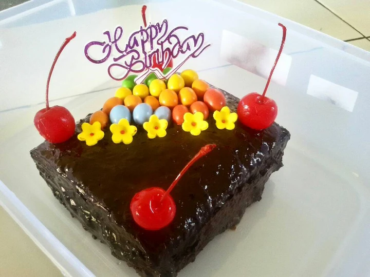 Langkah Mudah untuk Membuat Resep  Bolu kukus coklat buat birthday cake ala-ala 😂 yang Lezat, Lezat Sekali