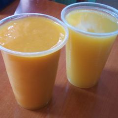 Mango/Passion juice A picture of Mango/Passion juice.