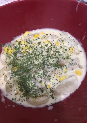 Foto resep Sup Krim Jagung Baso Makaroni