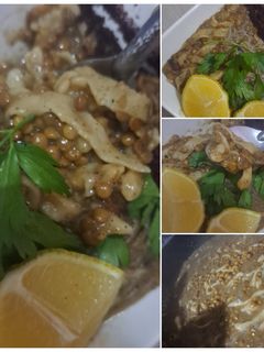 صورة لوصفة عدس ورقاق(رشتاية)