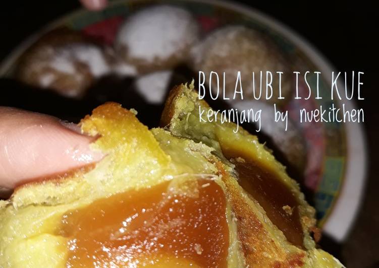 Bola ubi isi kue keranjang melted