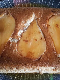 Una foto de Flan de pera (sin leche)