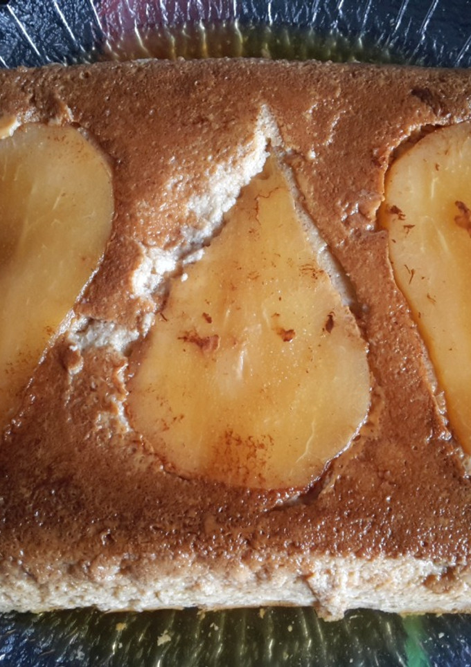 Una foto de Flan de pera (sin leche)