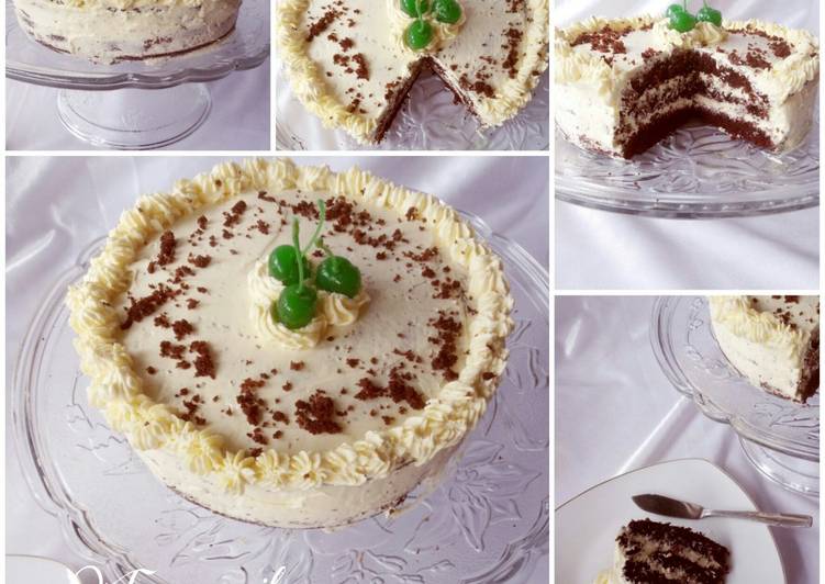 Brown Velvet Cake with Cream Cheese Frosting