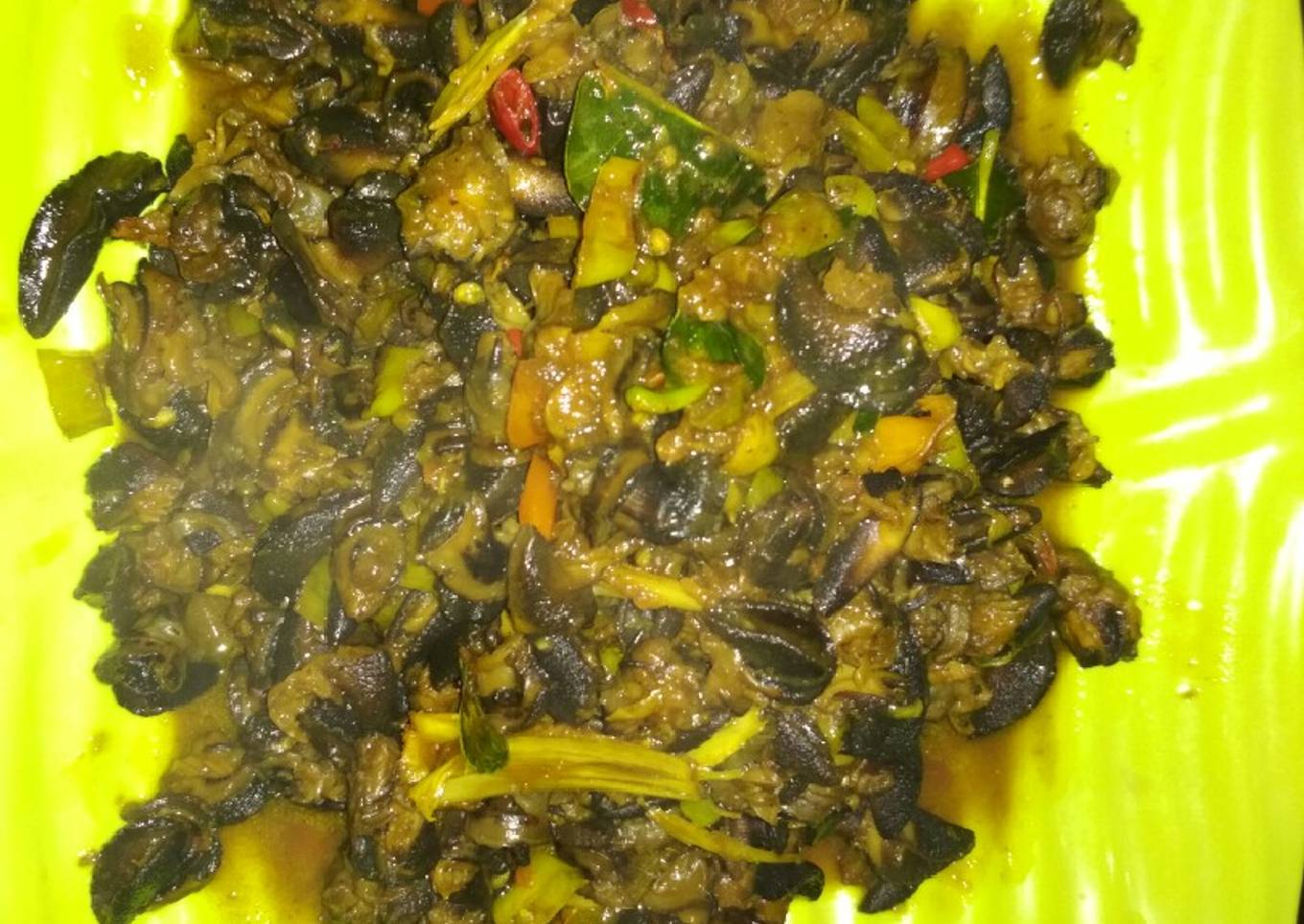 Resep Bekicot rica2 pedes Anti Gagal