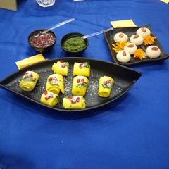 A picture of Microwave Khandvi.