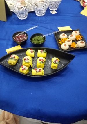 A picture of Microwave Khandvi.