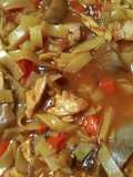 🫛Sopa de fideos de arroz con tofu, pollo y verduras🫛