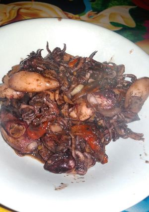 Foto resep Oseng cumi basah pedas manis