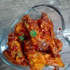 A picture of Korean style hot wings.