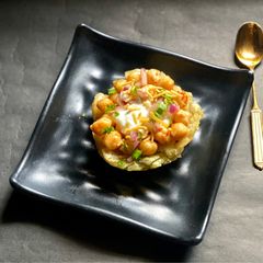 Raw Banana Katori Chaat A picture of Raw Banana Katori Chaat.