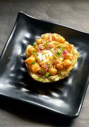 A picture of Raw Banana Katori Chaat.