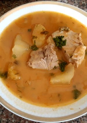Una foto de Sancocho de albacora