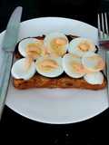 My Simple Boiled Egg & Black Pudding on Seeded Bread Toasted 🤩