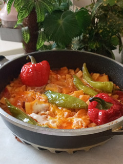 صورة لوصفة شكشوكة حارة 🌶وبنينة 😋