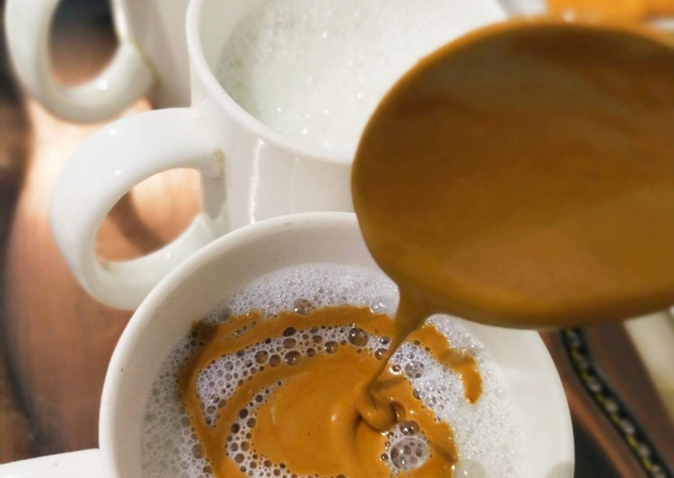 Cappuccino coffee ☕ homemade without machine