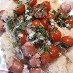 Pico de gallo-Hotdog A picture of Pico de gallo-Hotdog.