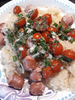 A picture of Pico de gallo-Hotdog.