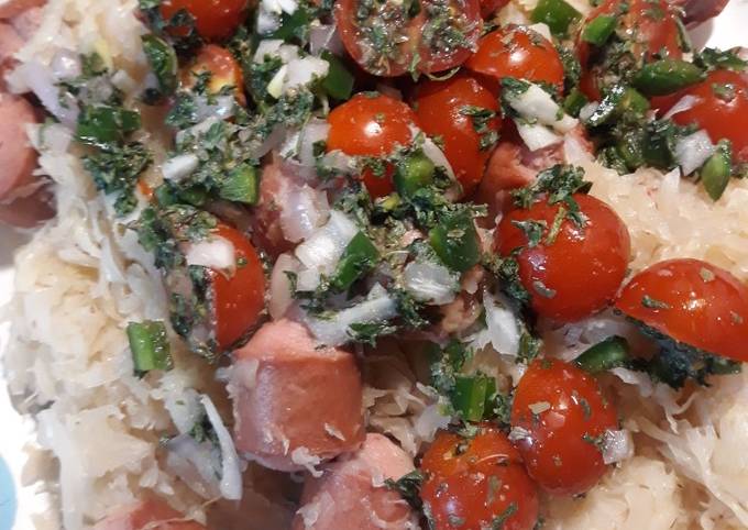 Pico de gallo-Hotdog