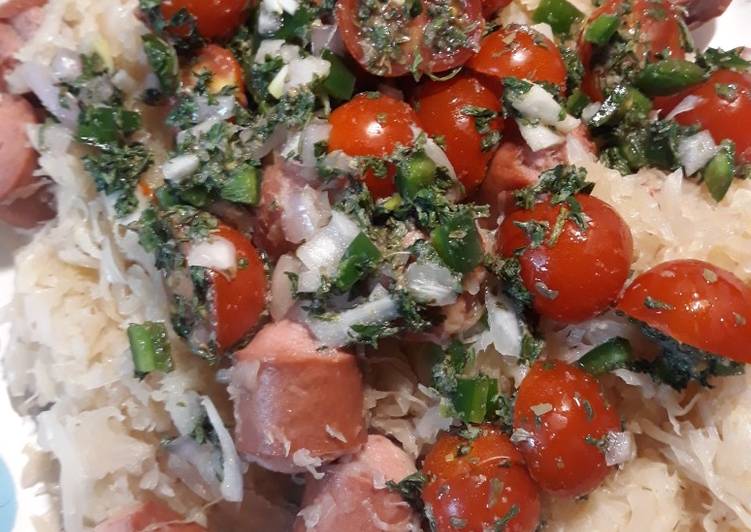 Simple Way to Prepare Award-winning Pico de gallo-Hotdog