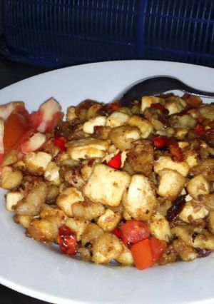 Foto resep Tumis terong dan tahu pedas manis gurih
