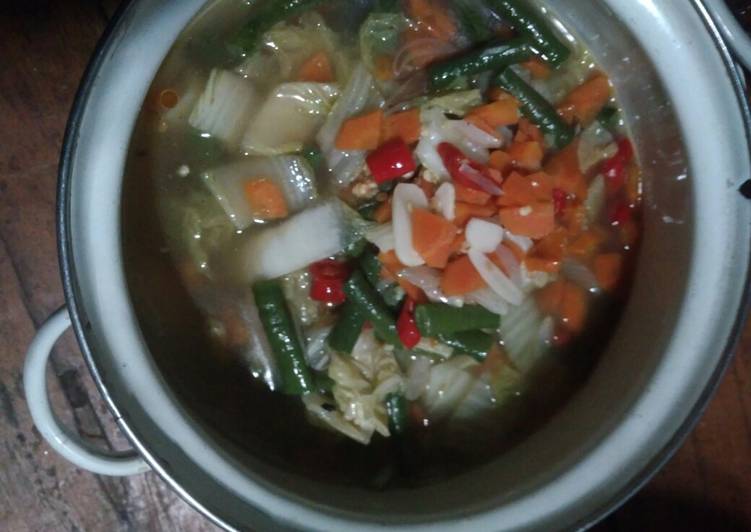 Resep Oseng sawi, kacang panjang dan wortel yang mudah