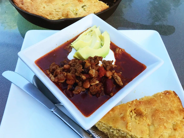 Recipe Three Bean Chili with Cornbread the Delicious Delicious