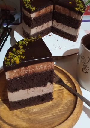 عکسی از دستور چیز کیک شکلاتی