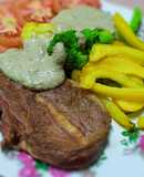 Beef-steak sốt kem nấm