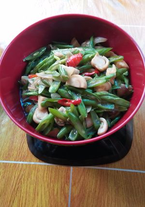 Foto resep Tumis buncis jamur merang