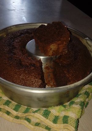 Una foto de Bizcochuelo a cucharadas (esta vez de chocolate  amargo😋)