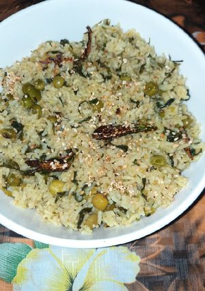 A picture of Methi Matar pulaw.