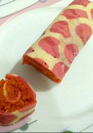 मोती चूर स्विस रोल (एग लेस्स) (Moti choor Swiss roll (egg less) recipe in hindi) रेसिपी मुख्य फोटो