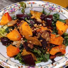 A picture of Butternut beet kale salad.
