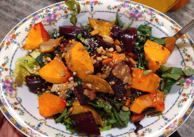 Simple Way to Make Any-night-of-the-week Butternut beet kale salad