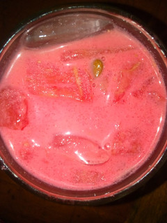 Fruit salad na kankana da kwakwa ainihin hoton girkin