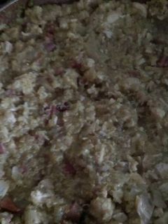 Una foto de Meloso de quinoa con pollo y jamón serrano